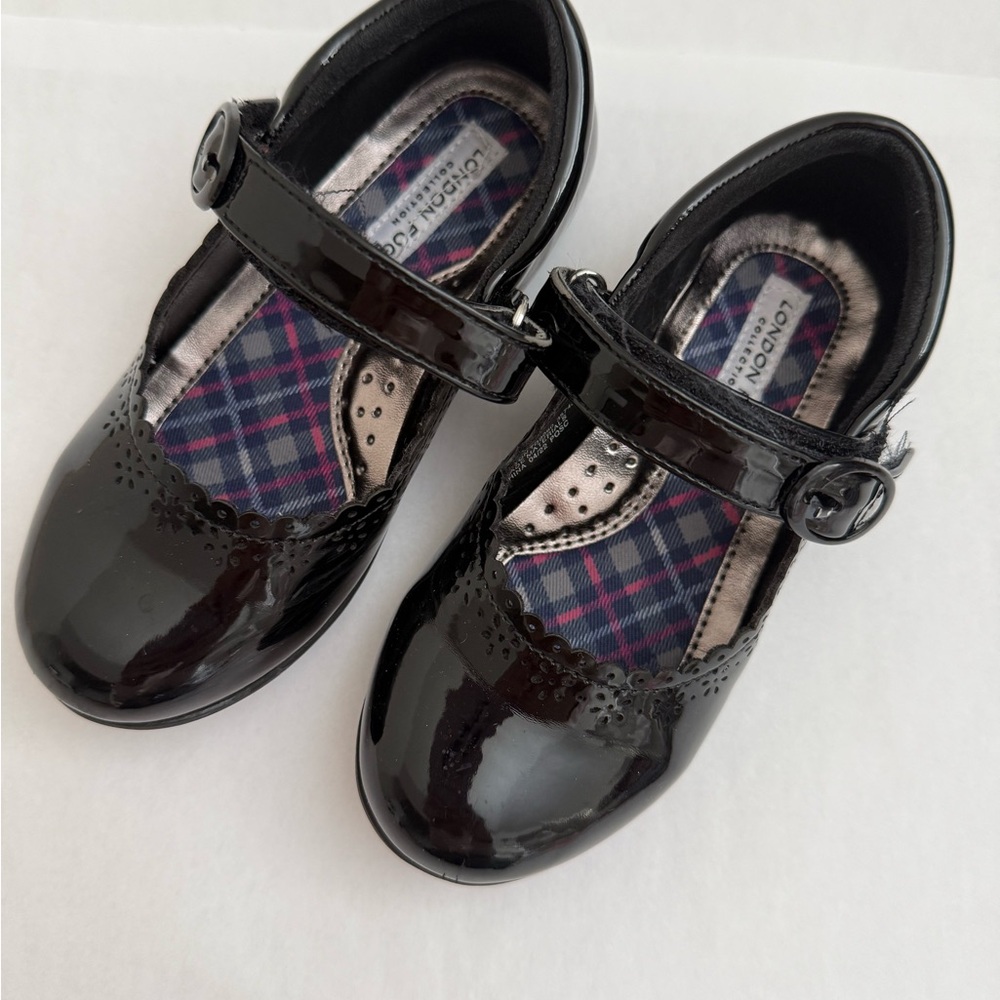 London Fog Black Patent Kids Shoes